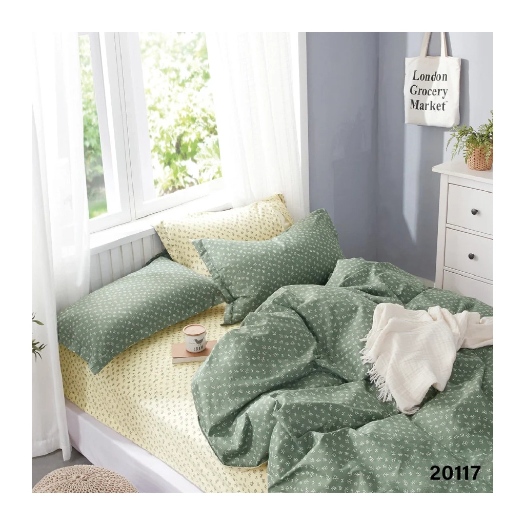 Постільна білизна Viluta 17113 Ранфорс з простирадлом на резинці двуспальний (20117-dvr) - зображення 1