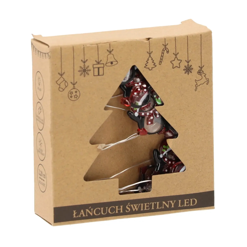 Гірлянда Chomik Струна Пінгвін 2.2 м 20 LED Теплий білий (5900779854154) - зображення 4