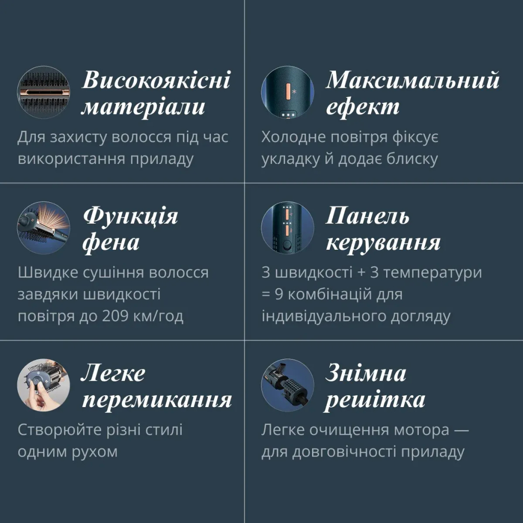 Фен-щітка Rowenta UB9720E0 - зображення 6