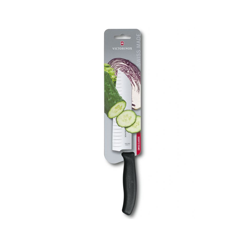 Кухонний ніж Victorinox SwissClassic Santoku 17 см Black (6.8523.17B) - зображення 1