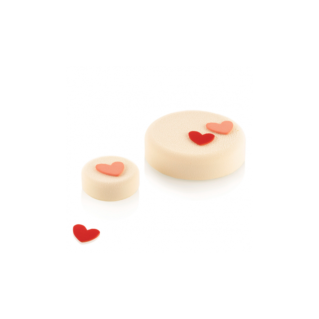 Кондитерський килимок Silikomart трафарет "Серце" 31 х 31 h 2 мм 2 шт (CHABLON HEART) - изображение 2