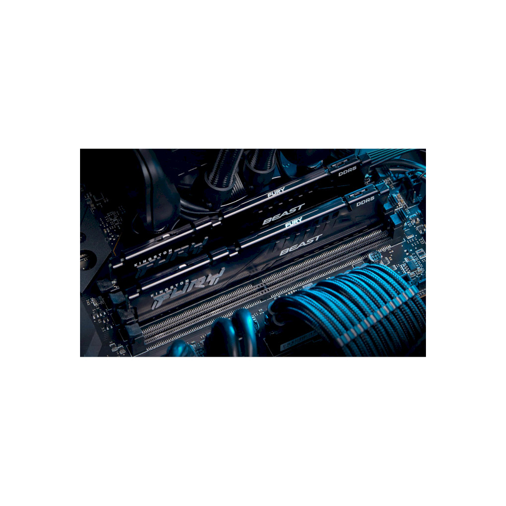 Модуль пам'яті для комп'ютера DDR5 32GB (2x16GB) 6000 MHz Beast AM5 Black Kingston Fury (ex.HyperX) (KF560C36BBEK2-32) - зображення 5