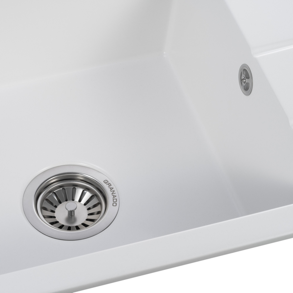 Мийка кухонна GRANADO NAVIA white з сифоном (775*495mm.) (gr3805) - зображення 5