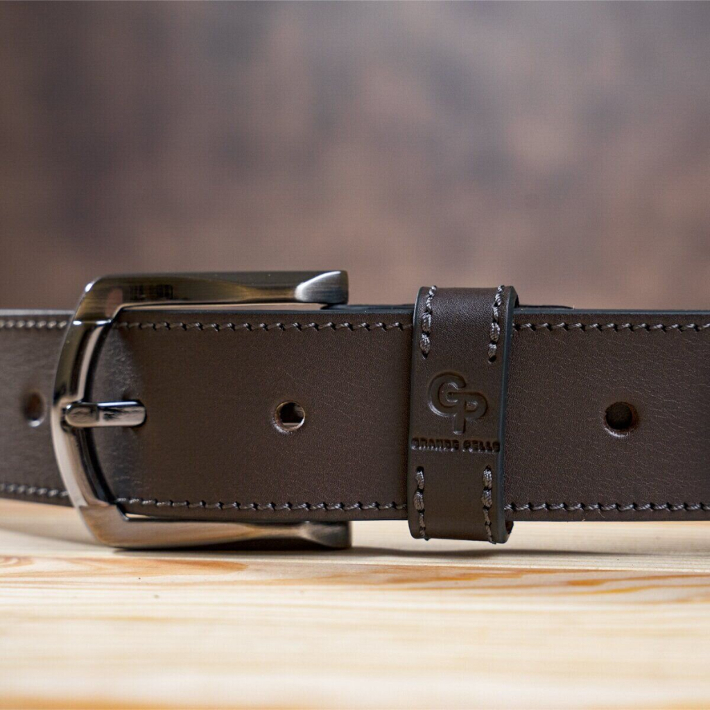 Ремінь Grande Pelle Джинсовий Коричневий (11158) - зображення 10