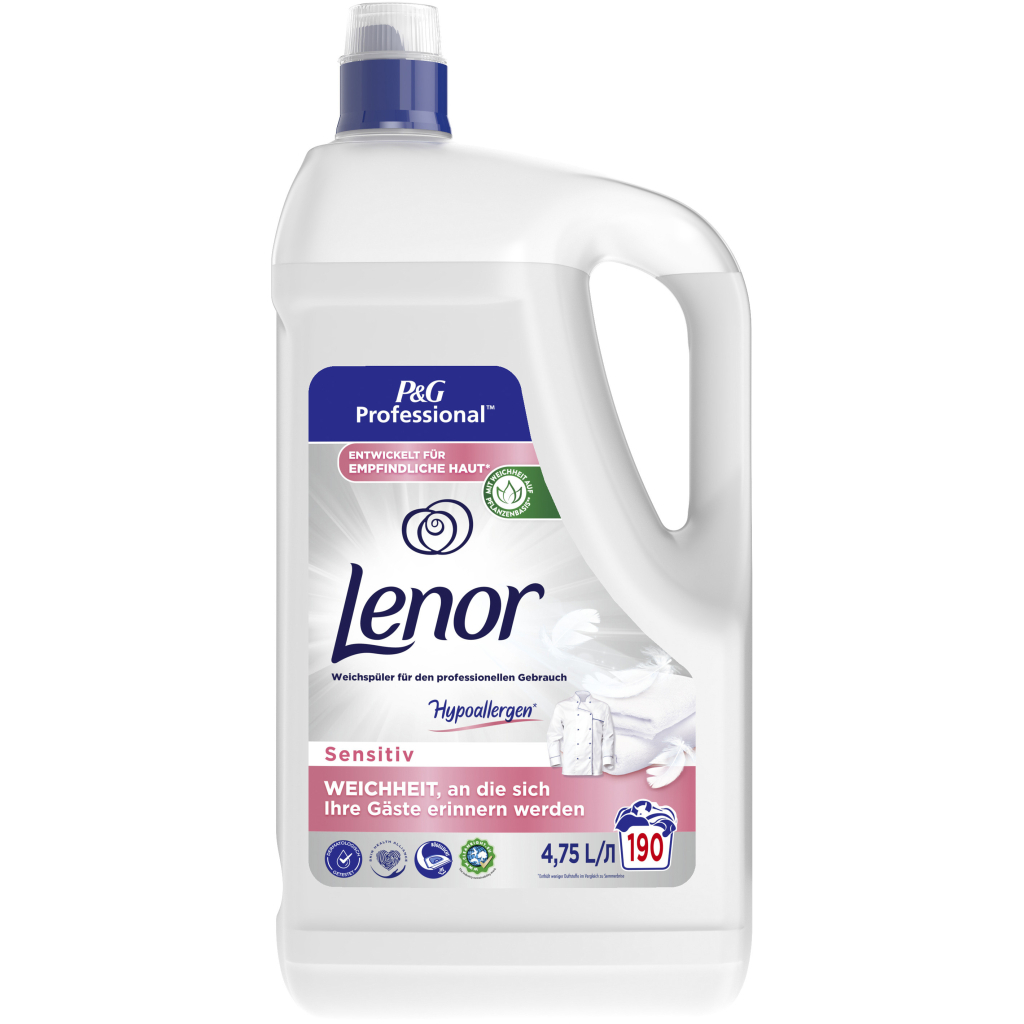 Кондиціонер для білизни Lenor Sensitiv Професійна формула для чутливої шкіри 4.75 л (8001090214324) - зображення 1