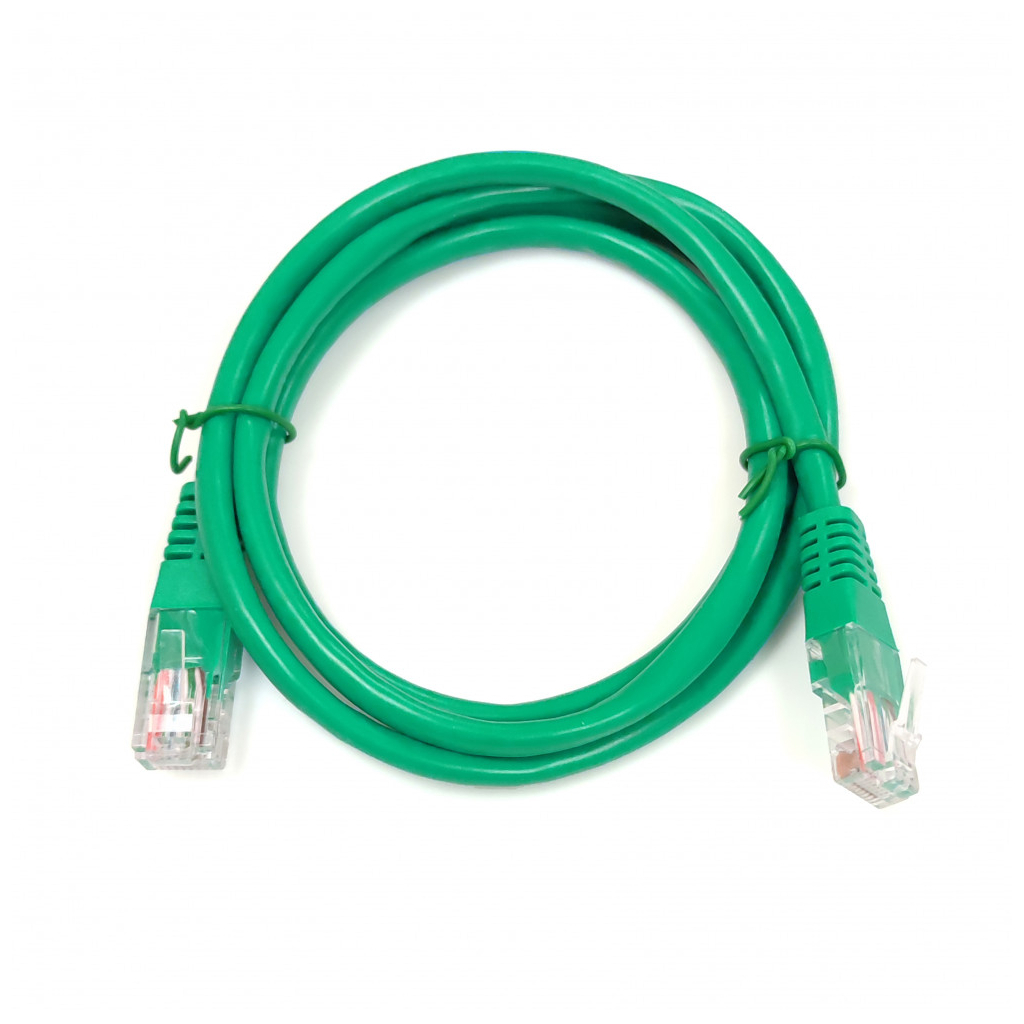 Патч-корд 0.5м, UTP, cat.5e, CU, 24AWG, green Kingda (KD-PAUT3050GN) - зображення 1