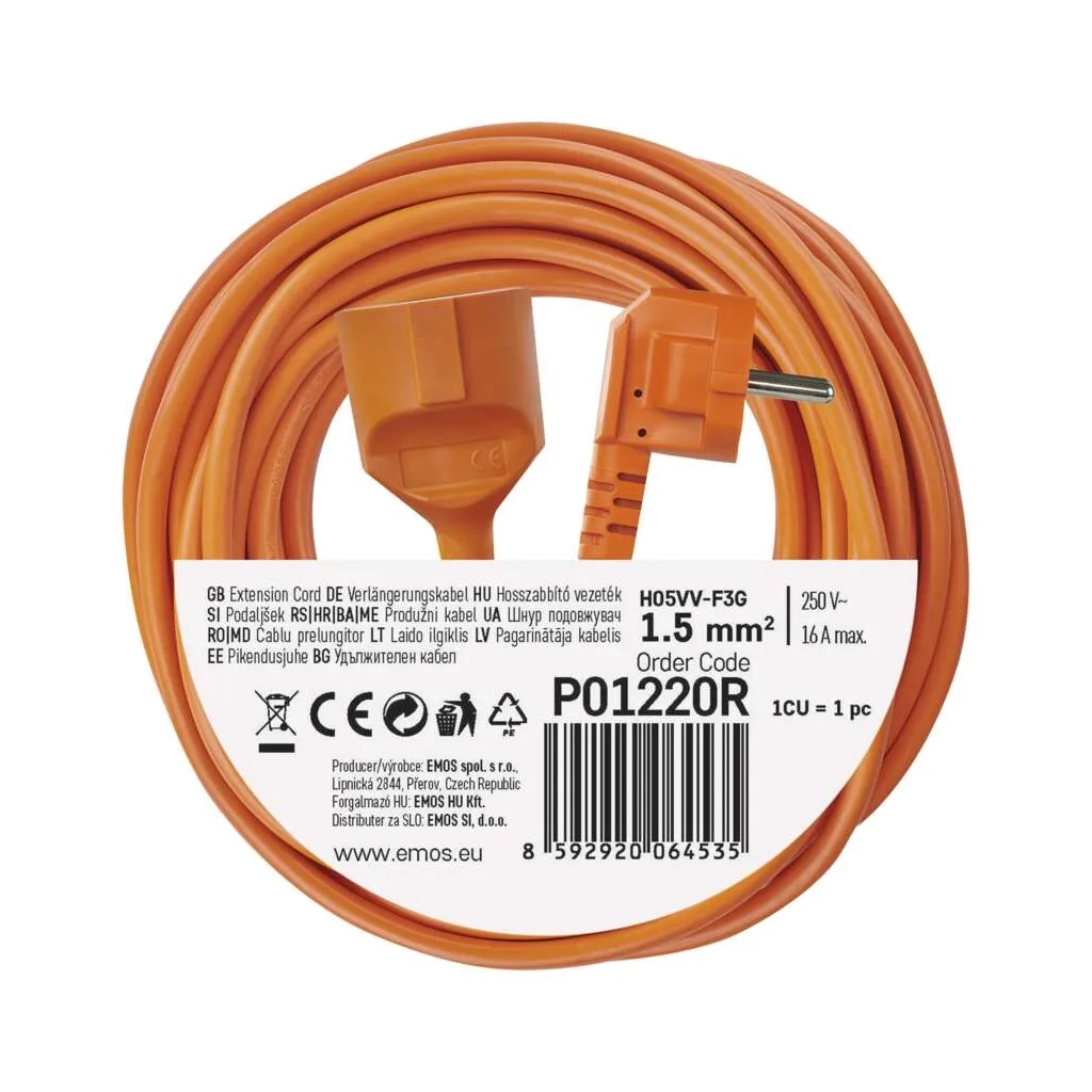 Мережевий подовжувач EMOS P01220R - зображення 7