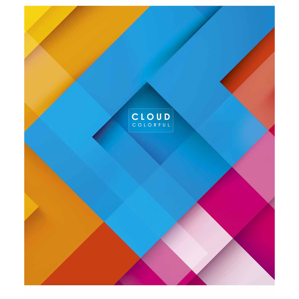 Зошит Школярик Cloud colorful 48 аркушів клітинка (048-3161K) - зображення 5