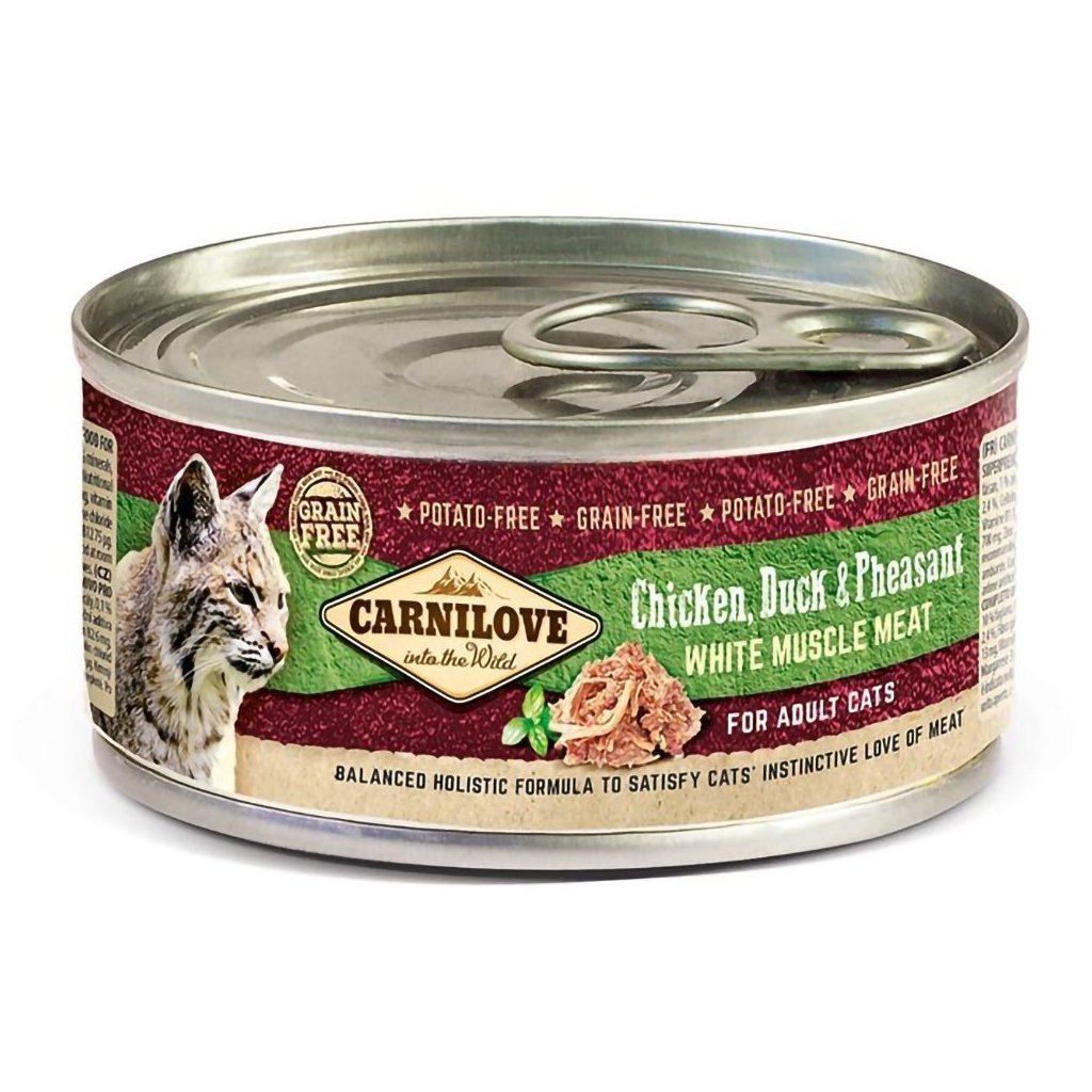 Вологий корм для кішок Carnilove з куркою качкою та фазаном 100 г (8595602528974) - зображення 1