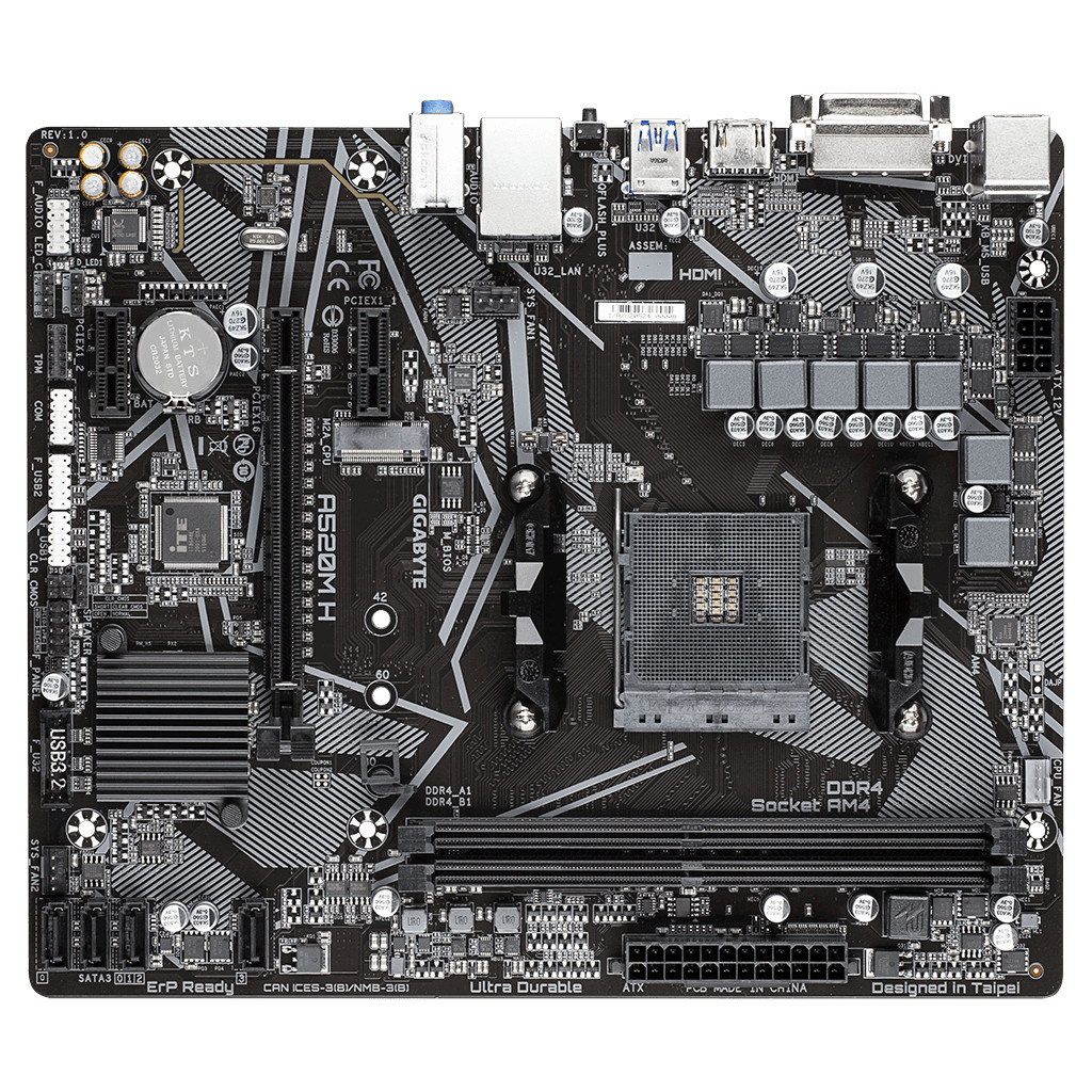 Материнська плата GIGABYTE A520M H - зображення 1