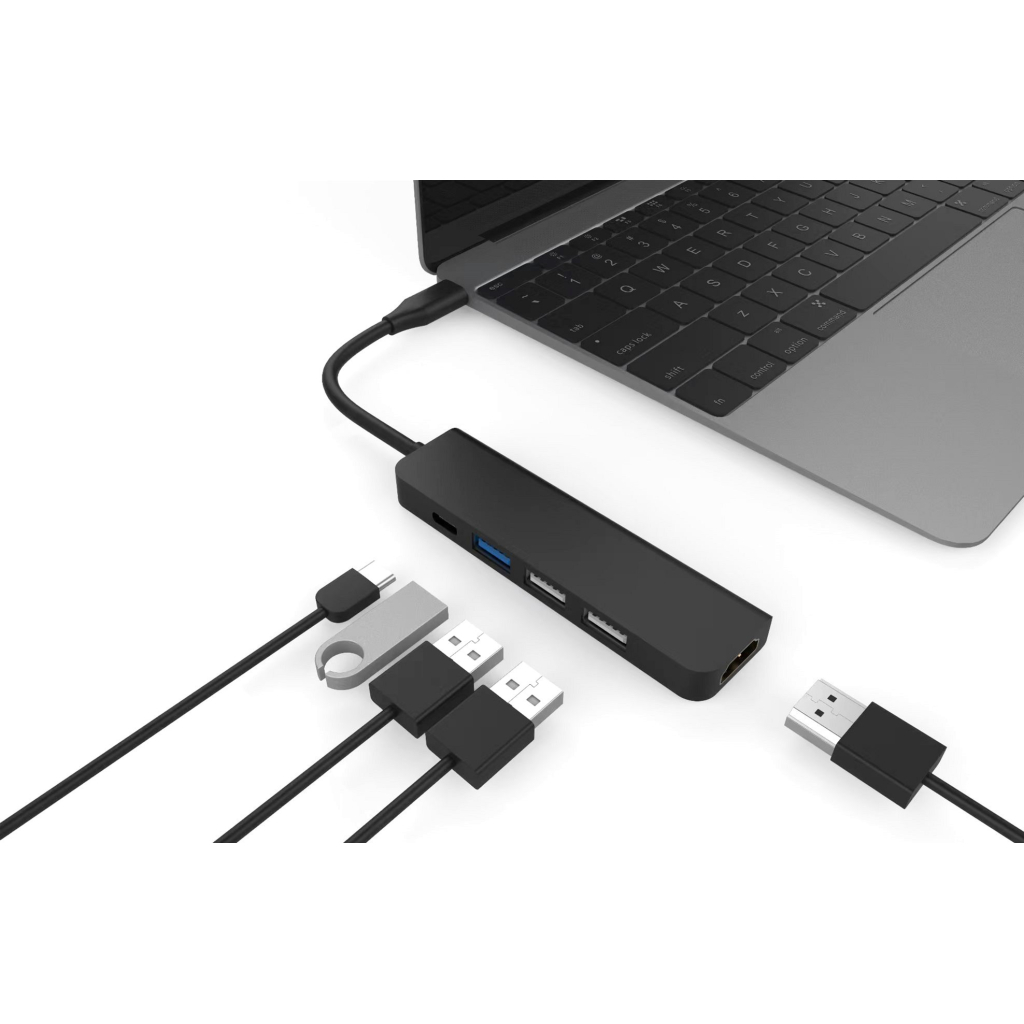 Концентратор XoKo AC-405 Type-C to HDMI+USB 3.0+USB 2.0+Type-C (XK-AC-405) - зображення 4