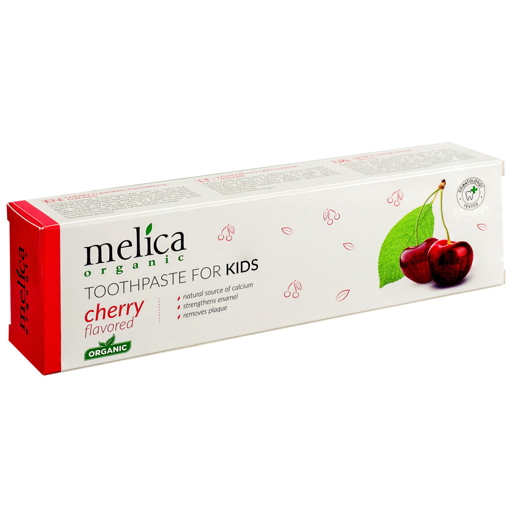 Дитяча зубна паста Melica Organic Вишня 100 мл (4770416002269) - зображення 1