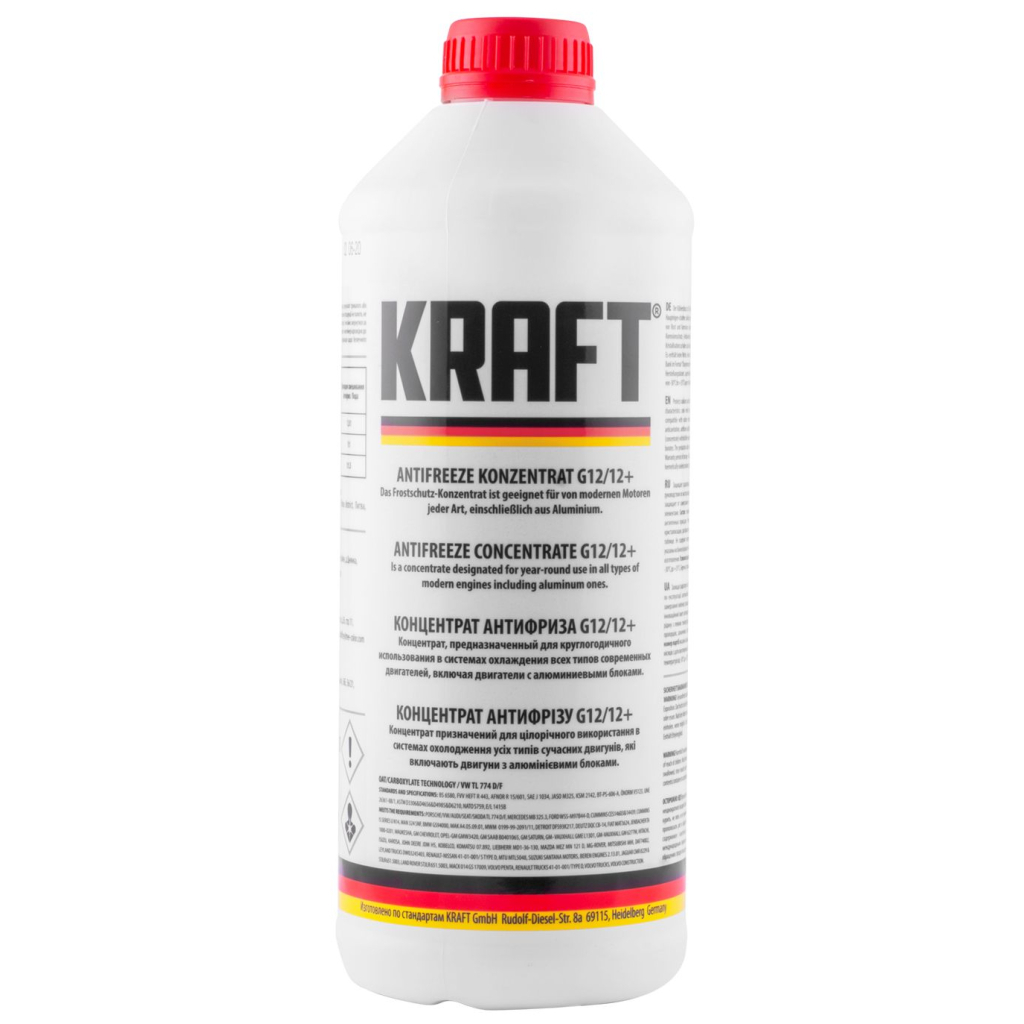 Антифриз KRAFT G12/G12+ (червоний) 1,5л (KF103) - зображення 1