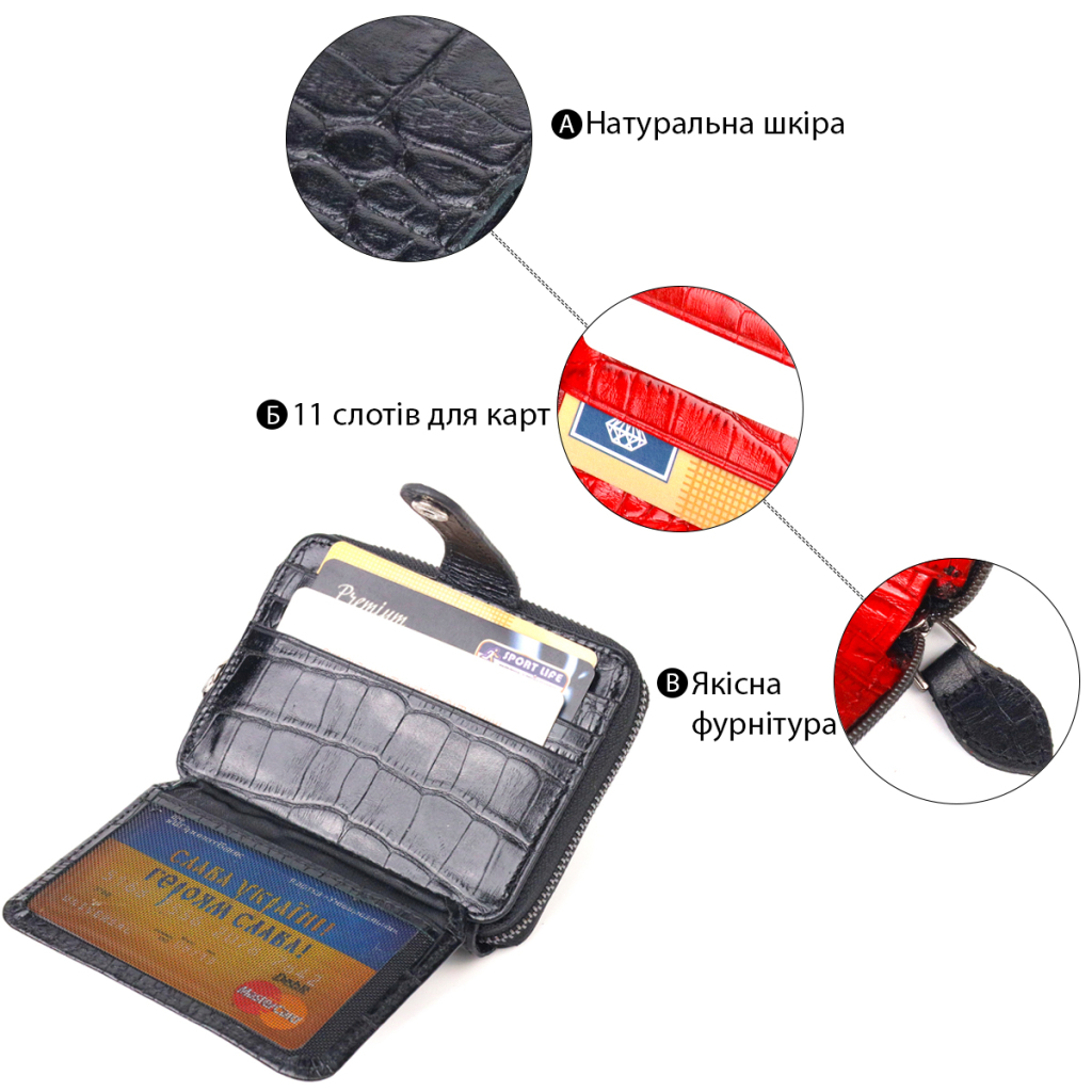 Портмоне Canpellini З натуральної шкіри Чорне (21491) - зображення 4