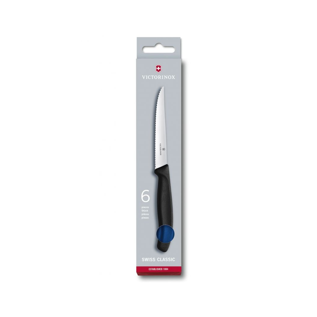 Набір ножів Victorinox SwissClassic Steak Set 6 шт Blue (6.7232.6) - зображення 1