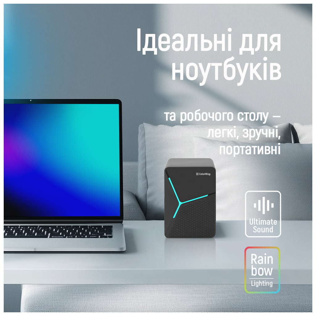 Акустична система ColorWay CW-SPU01BK Black (CW-SPU01BK) - зображення 9