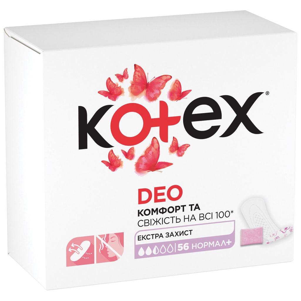Щоденні прокладки Kotex Normal Plus Deo 56 шт. (5029053548265) - зображення 2