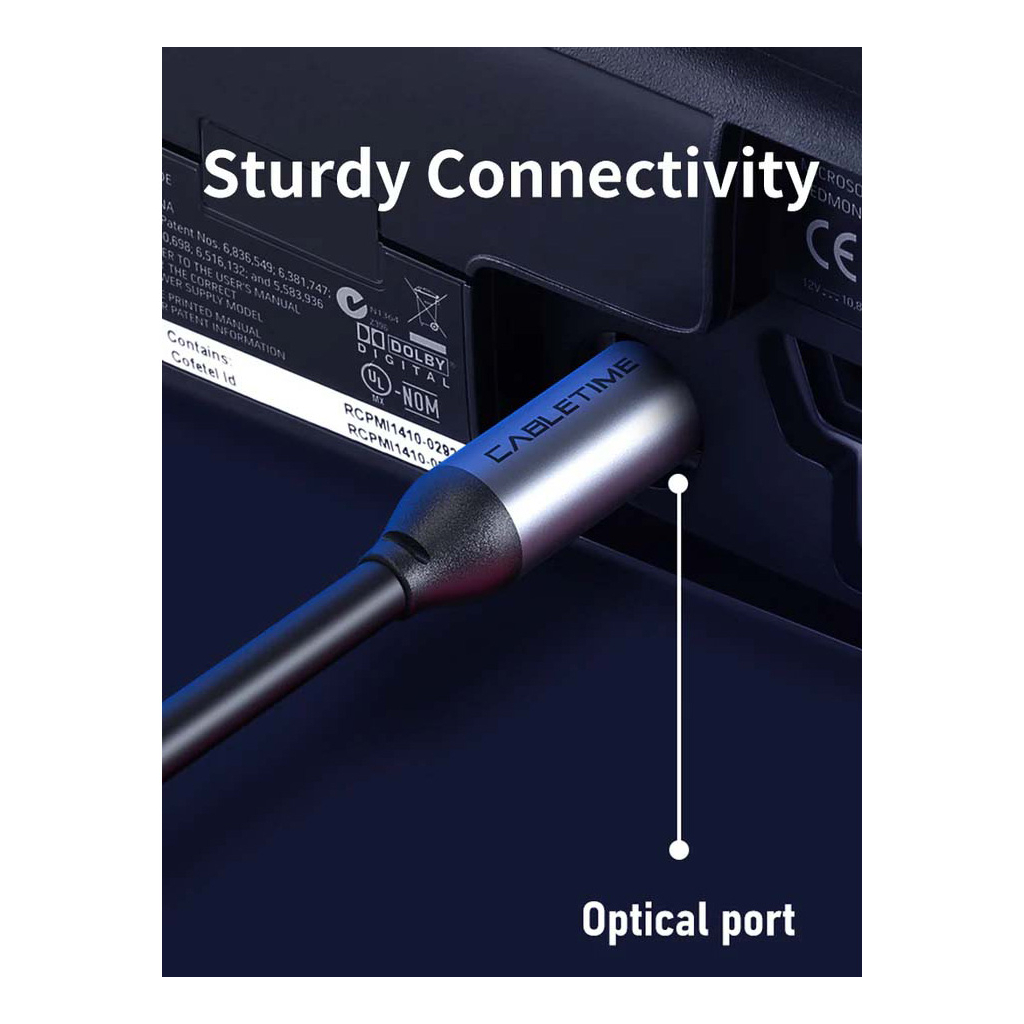 Кабель мультимедійний Optical Toslink 1.0m Cabletime (CA915286) - зображення 6