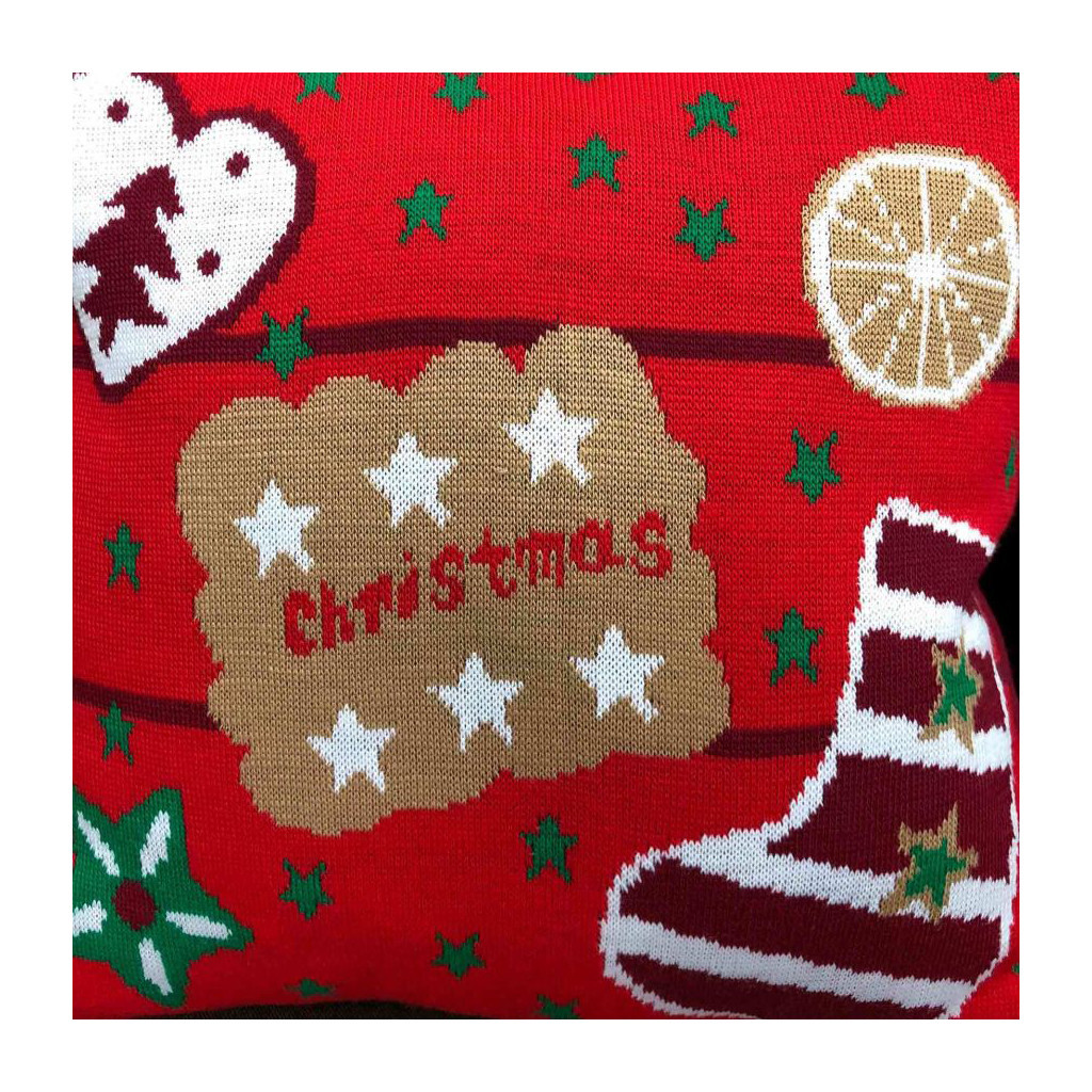 Наволочка Прованс в'язана Печиво 45х45 см Червона (23102) - зображення 4