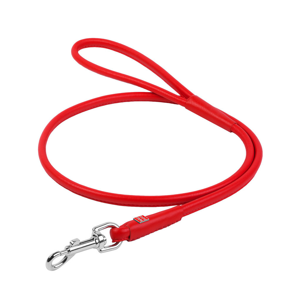 Повідець для собак WAUDOG Glamour круглий XS d 4 мм Д 122 см червоний (33883) - зображення 1