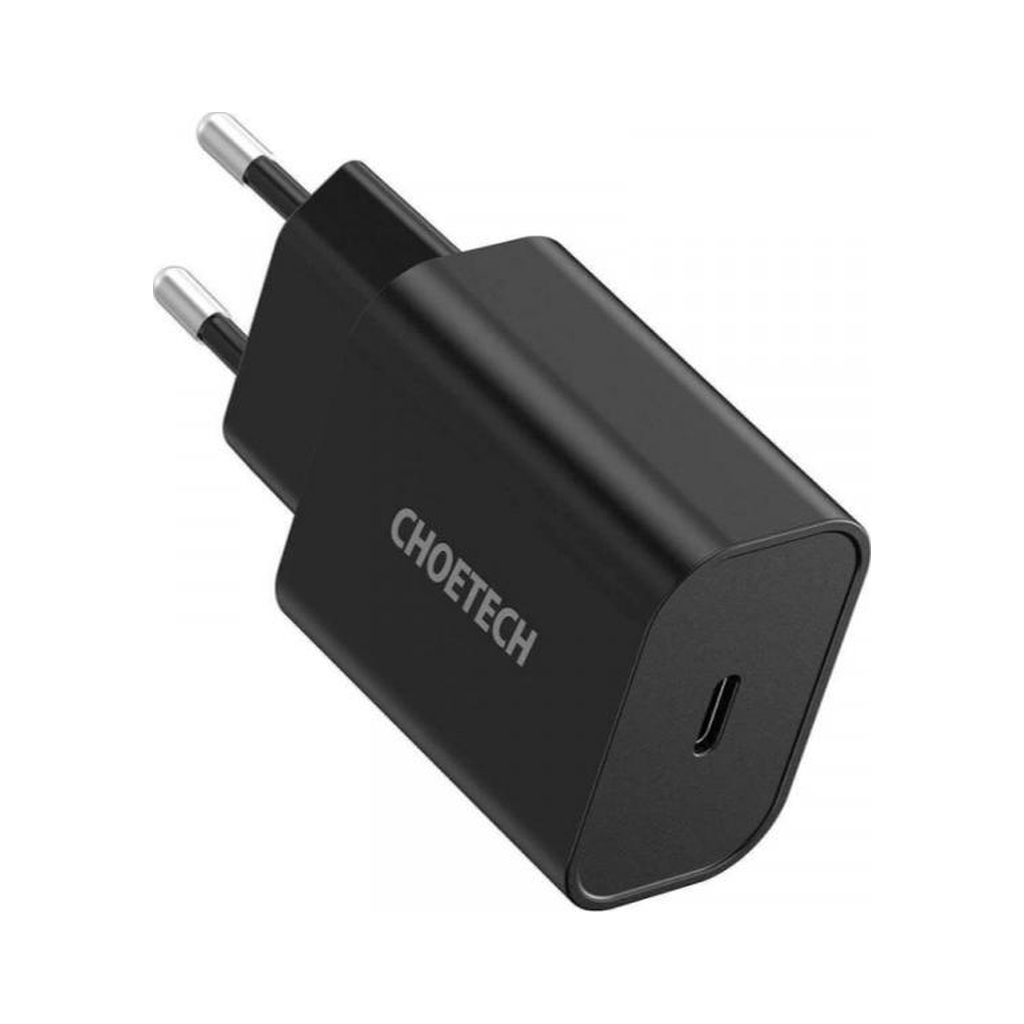 Зарядний пристрій Choetech 1xUSB 20W (1 USB-C) PD matte wall charger black (Q5004-EU-BK) - зображення 2