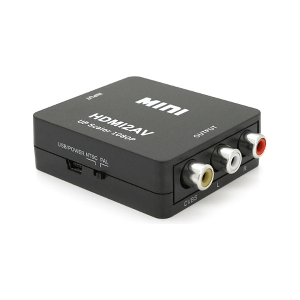 Перехідник HDMI F to 3xRCA F AV 720P/1080P black Voltronic (YT-CM-HDMI/AV-B) - зображення 1
