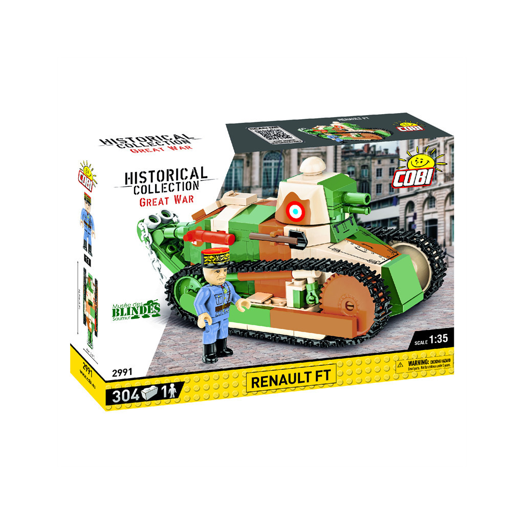 Конструктор Cobi Перша Світова Війна Танк Рено FT-17, 304 деталей (COBI-2991) - зображення 1
