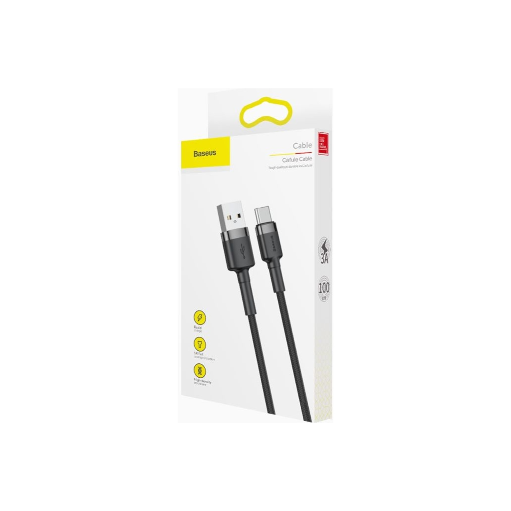 Дата кабель USB 2.0 AM to Type-C 1.0m Black-Grey Baseus (491798) - зображення 5