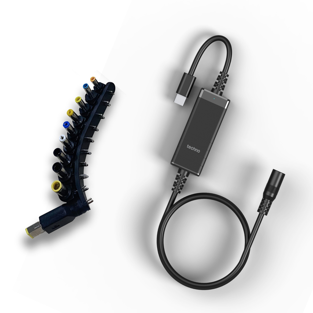 Кабель живлення USB-C to DC 100W universal black techno (UC-100W) - picture 2