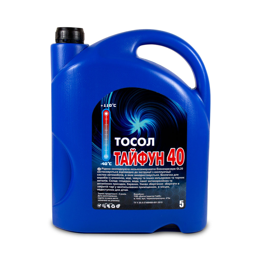 Антифриз МФК Тайфун 40 син. ПЕ кан.4,6кг (30826) - зображення 1