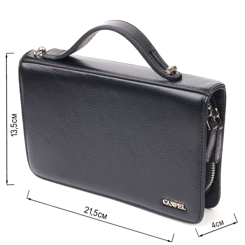 Сумка Canpellini З натуральної шкіри Чорна (21567) - зображення 3