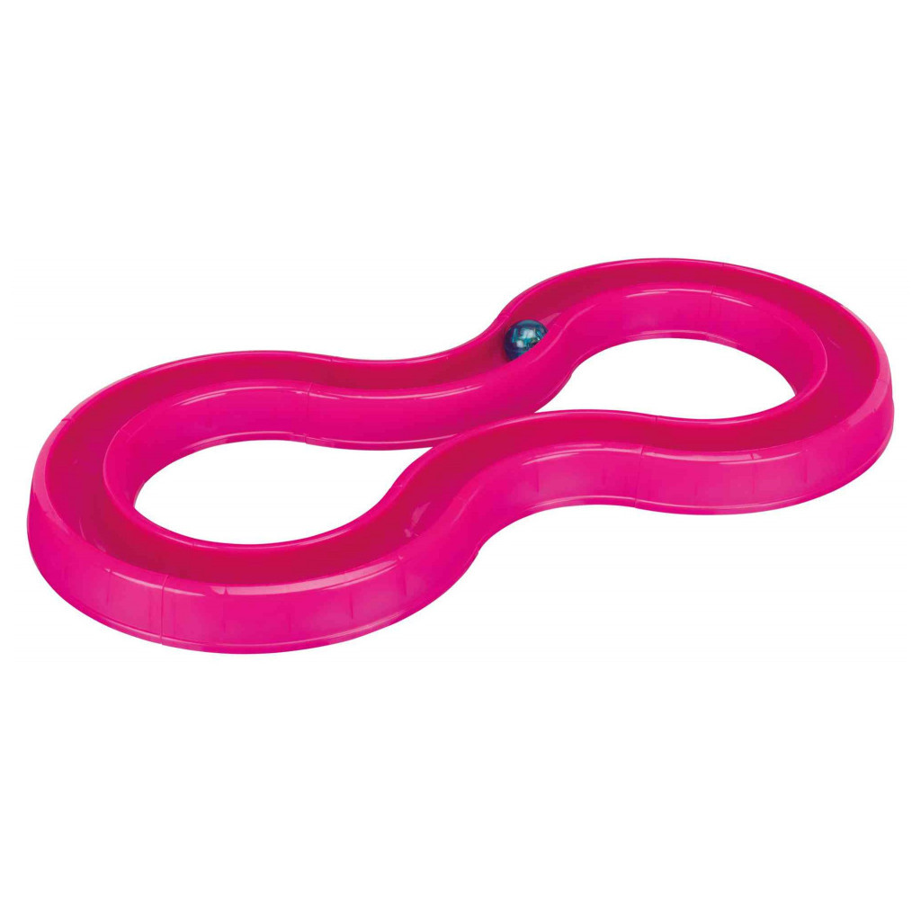 Іграшка для котів Trixie Ball Race Змійка-вісімка з м'ячиком 65x31 см (рожева) (4011905414133) - изображение 1