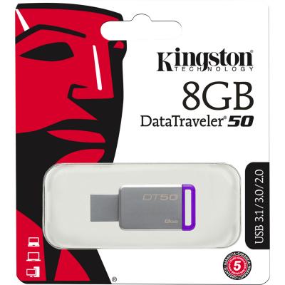 USB флеш накопичувач Kingston 8GB DT50 USB 3.1 (DT50/8GB) - зображення 4
