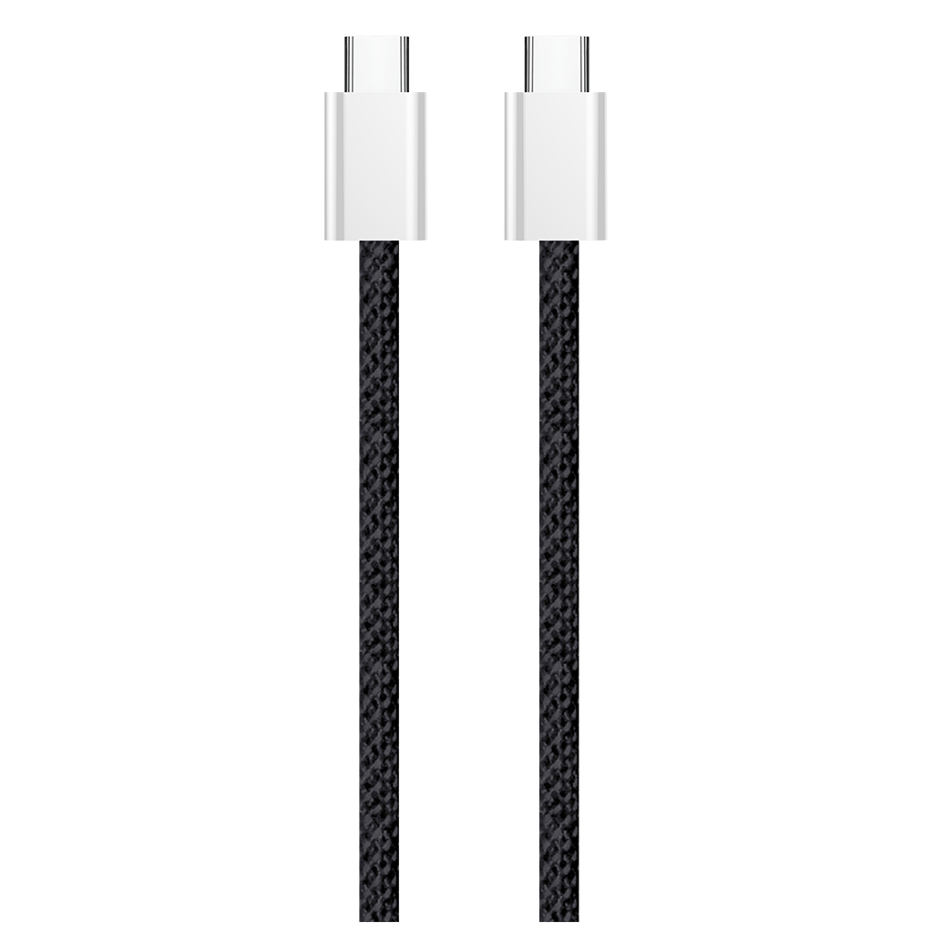 Дата кабель USB-C to USB-C 2.0m (braided cotton) (PD Fast Charging 60W) 3.0А black ColorWay (CW-CBPDCC068-BK) - picture 7