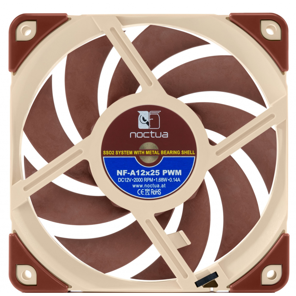 Кулер до корпусу Noctua NF-A12x25 PWM - зображення 4