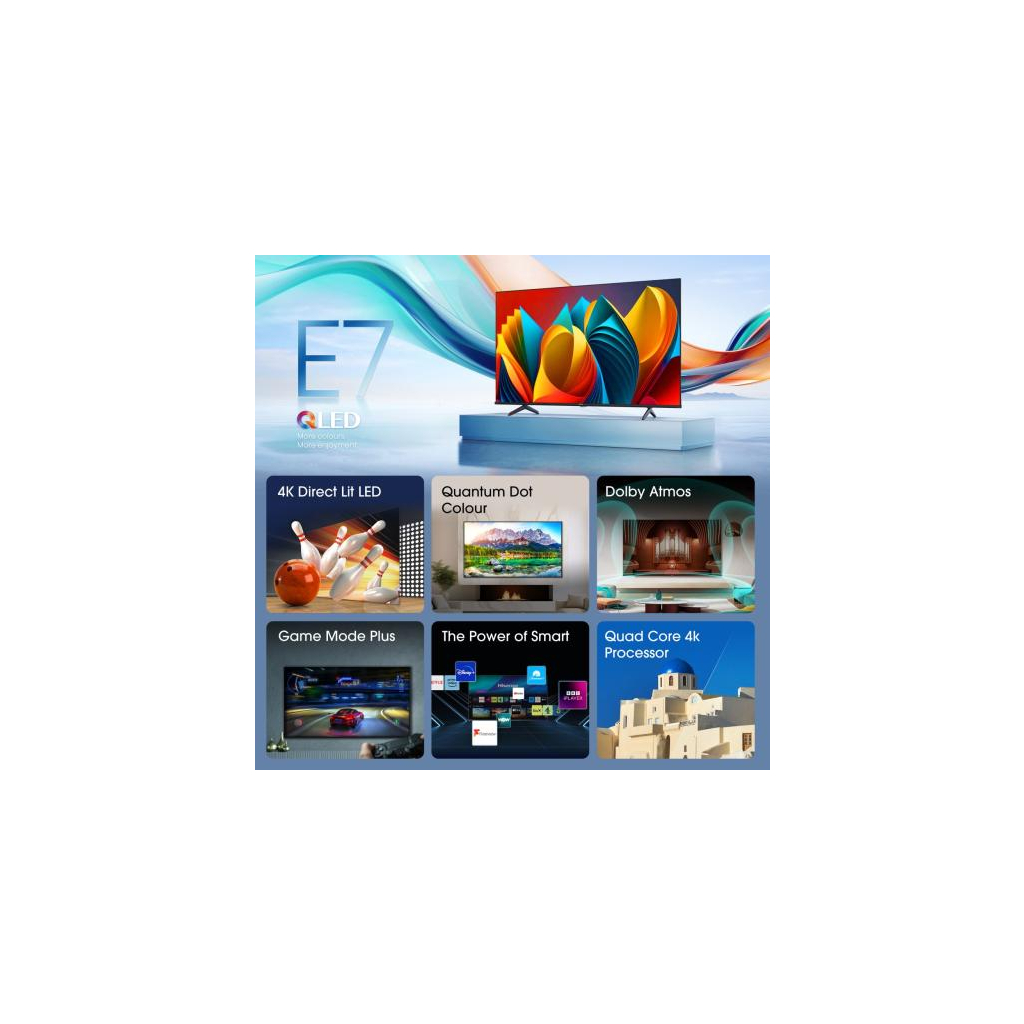 Телевізор Hisense 75E7NQ - зображення 3