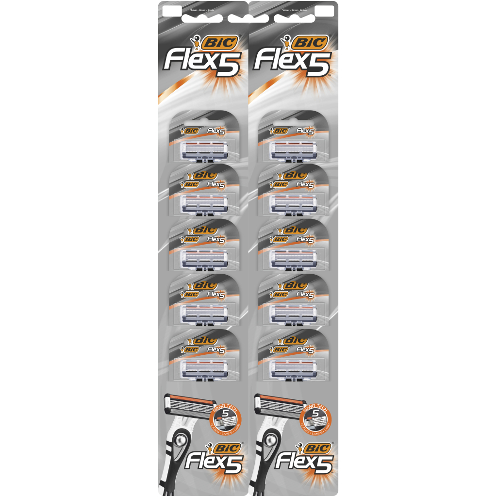 Бритва Bic Flex 5 10 шт. (3086123691704) - зображення 1