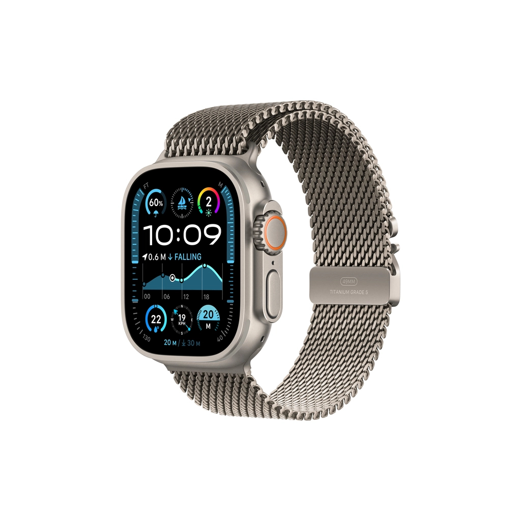 Смарт-годинник Apple Watch Ultra 2 2024 GPS + Cellular 49mm Natural Titanium Case with Natural Titanium Milanese Loop (MX5R3UL/A) - зображення 1