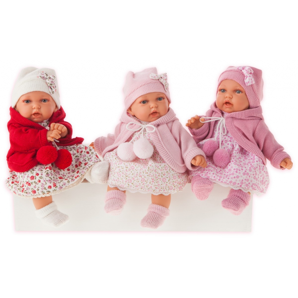 Пупс Antonio Juan Горра з м'яким тілом зі звуком 27 см в червоному (1220) - зображення 1