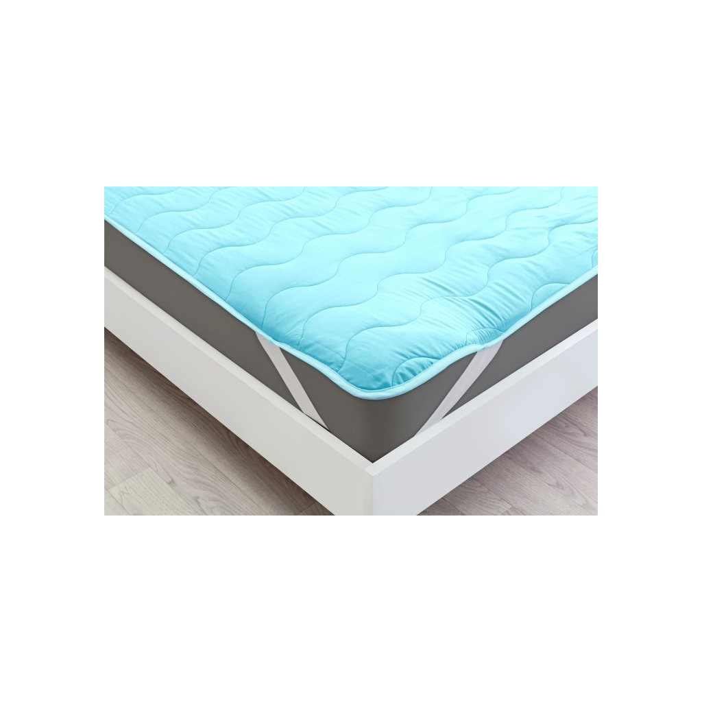 Наматрацник MirSon Eco Light №1719 Cotton Air-line на резинці по кутках Blue 200x200 см (2200002889759) - изображение 2