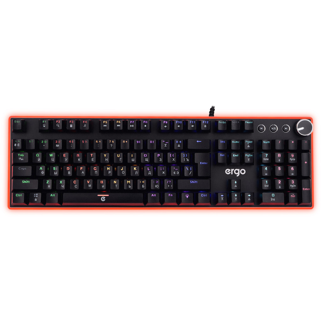 Клавіатура Ergo KB-955 Blue Switch RGB USB Black - зображення 1