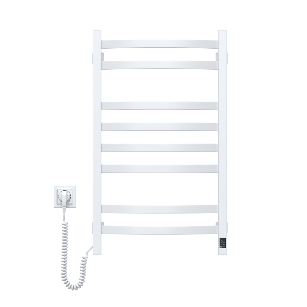 Сушарка для рушників Navin Avalon, 800х480 , таймер-регулятор, сталь, білий, ліве підключення (12-103153-4880) - зображення 4