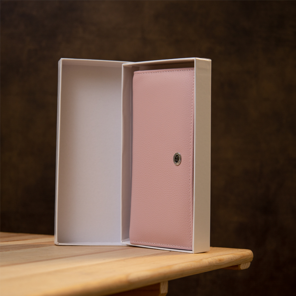 Гаманець ST Leather З натуральної шкіри Рожевий (19383) - зображення 10