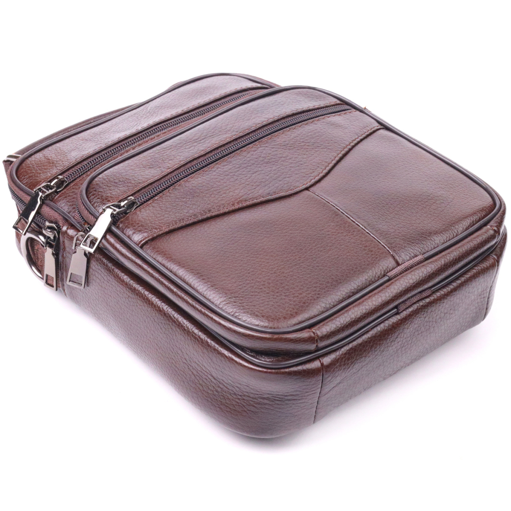 Сумка Vintage Чоловіча з ручкою шкіряна Коричнева (21276) - зображення 5