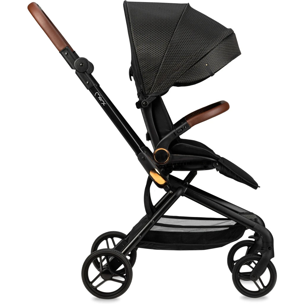 Коляска MoMi Adelle, чорна з золотом (WOSP00034) - зображення 3