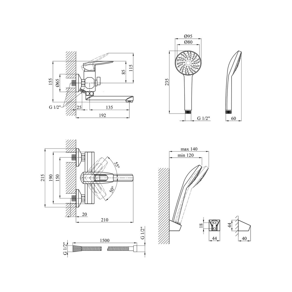 Змішувач Kroner KRM Kante - C060 - зображення 8