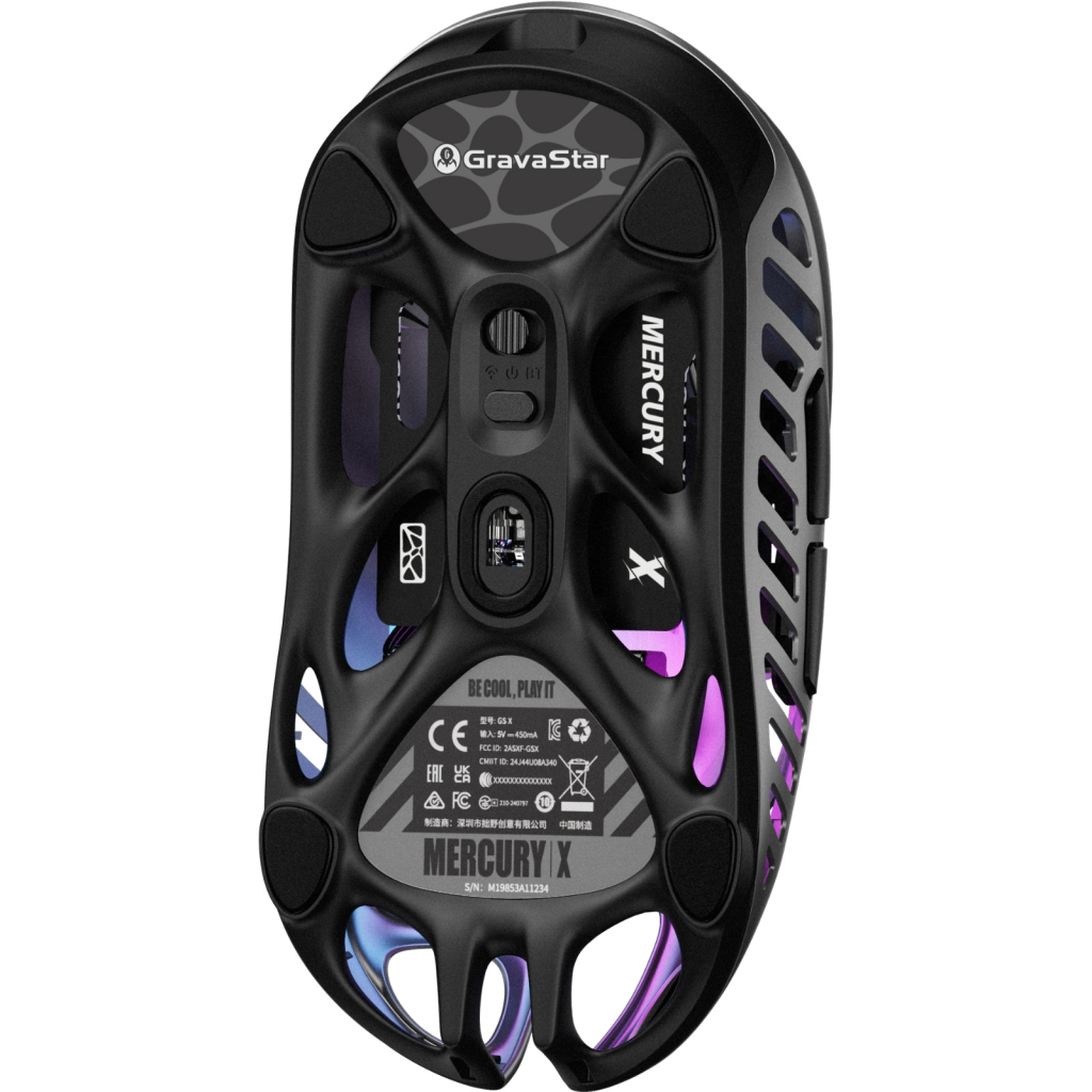 Мишка GravaStar Mercury X Wireless/Bluetooth/USB Grey (GSX_GRY) - зображення 5
