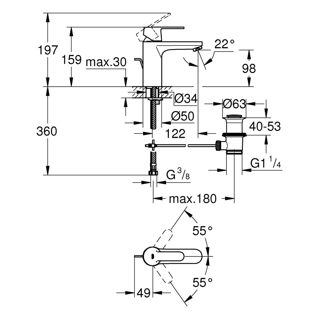 Змішувач Grohe Get M (23454000) - зображення 7