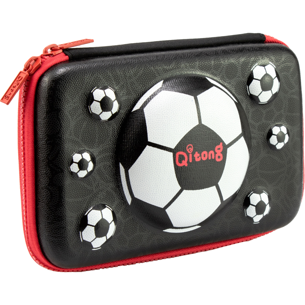 Пенал Cool For School з тисненням 1 відділення Чорний (QT-5718-Black) - зображення 1