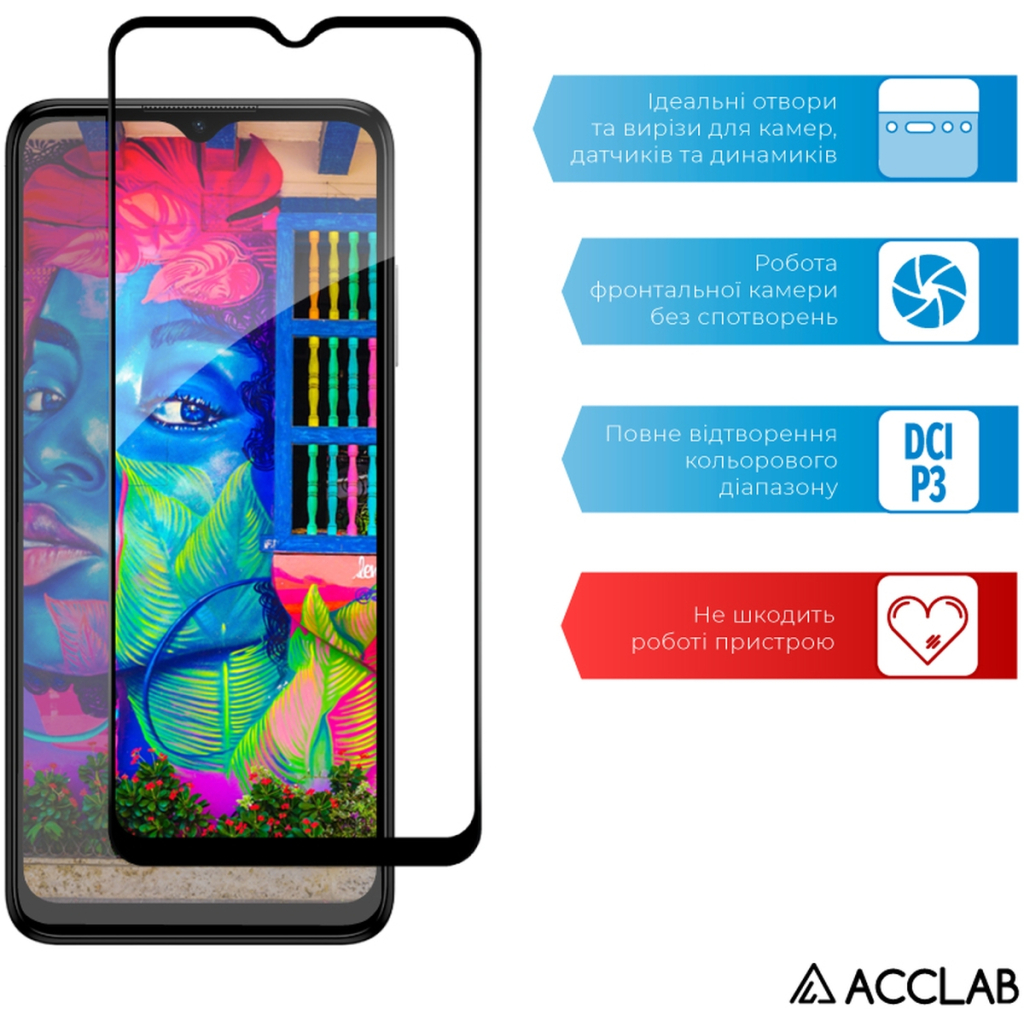 Скло захисне ACCLAB Full Glue Nokia G22 Black (1283126582158) - зображення 5